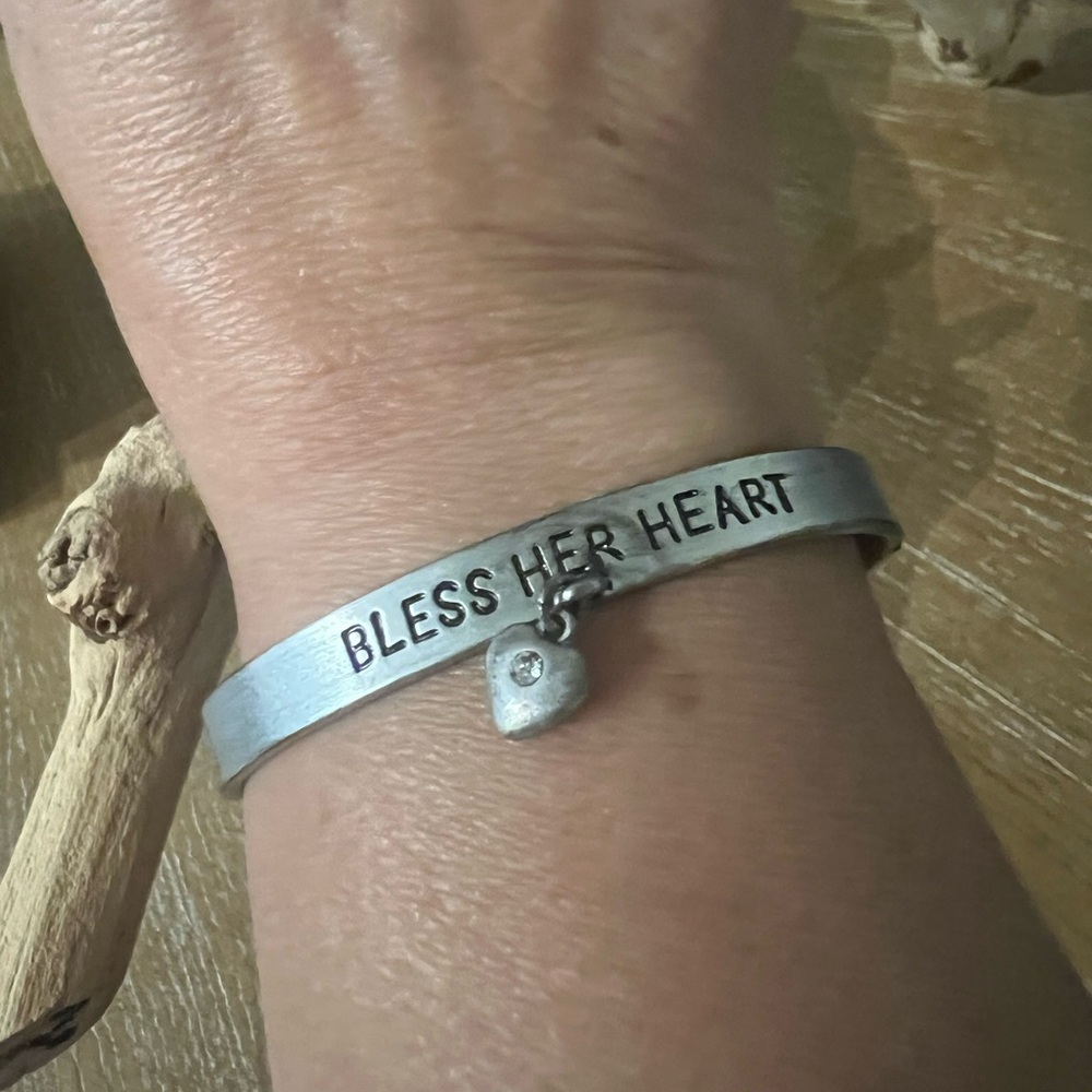 “Bless Her Heart” Bourbon and Boots Cuff Bracelet